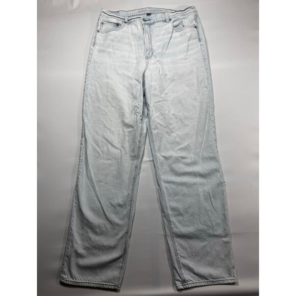 American Eagle Women's Highest Rise Baggy Straight Denim Jeans - 16L (36x33.5) - Picture 1 of 6
